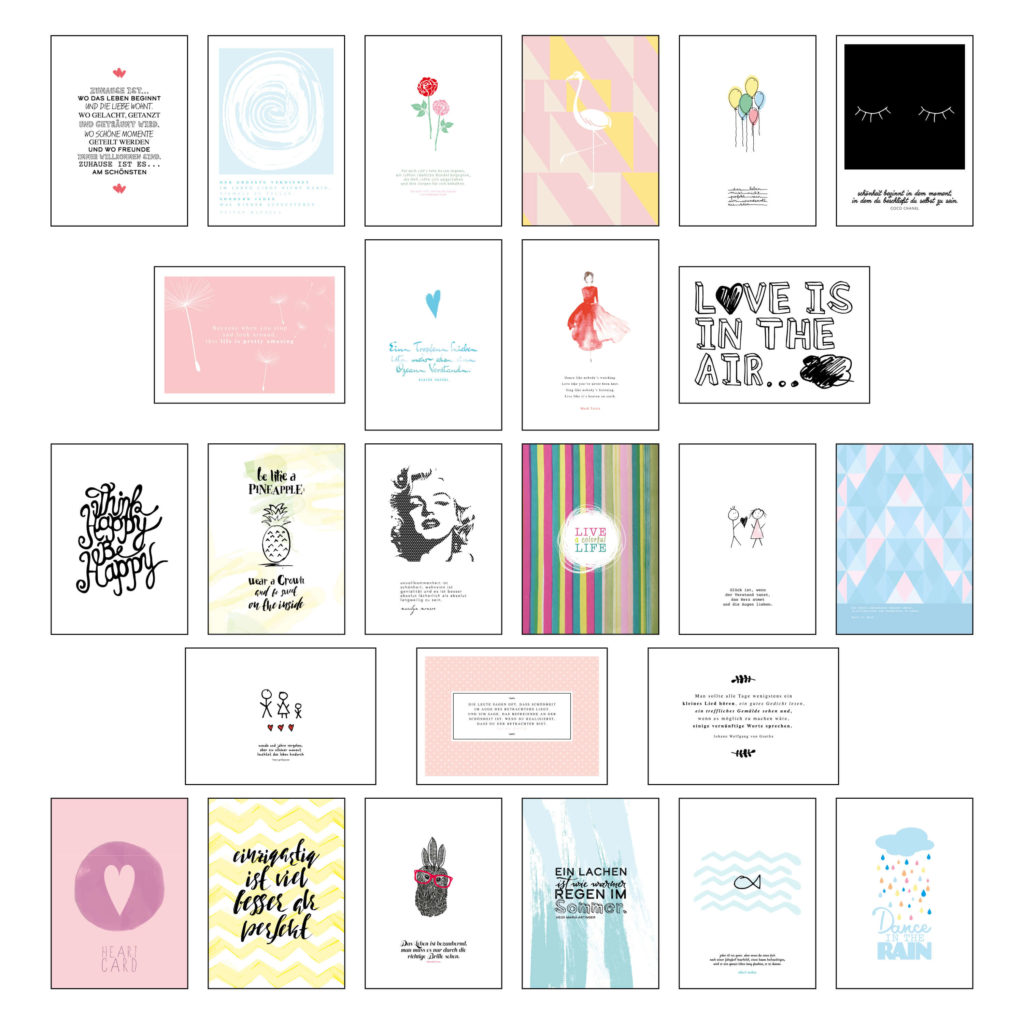 PostkartenSet mit wunderschönen Motiven und Sprüchen Stay Inspired!