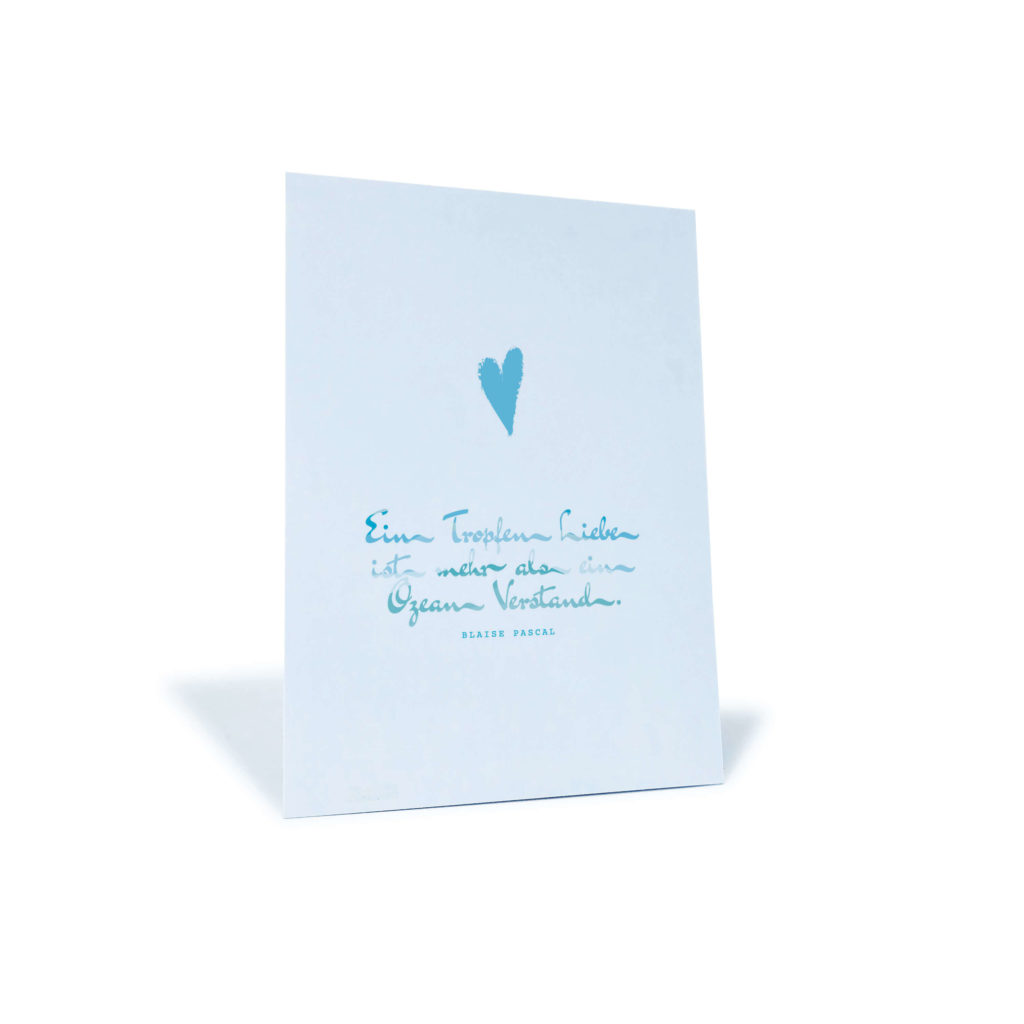 Postkarte Ein Tropfen Liebe Stay Inspired