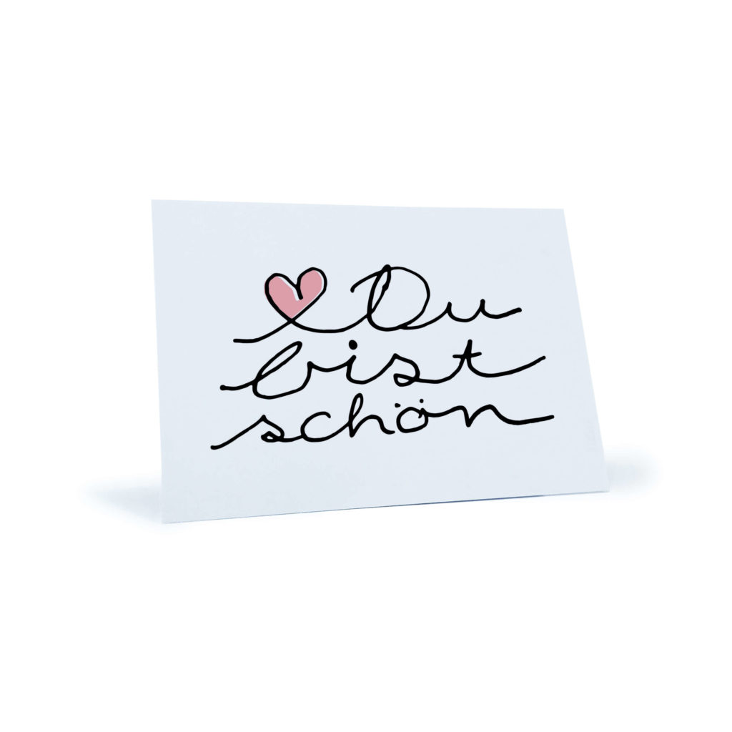 HerzPostkarte "Du bist schön" Stay Inspired!