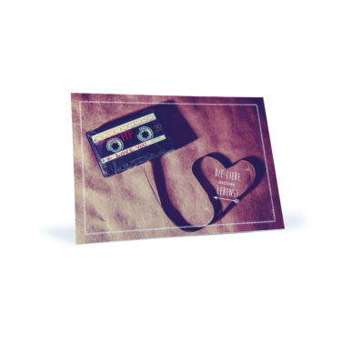 Liebes-Postkarte mit Kassette "Die Liebe meines Lebens"