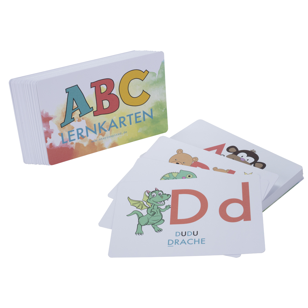 27 Karten 6 x 10 cm Lernkarten ABC