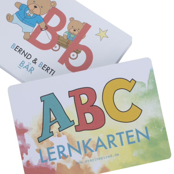 ABC-Lernkarten der Tiere für tierisch einfaches Alphabet lernen