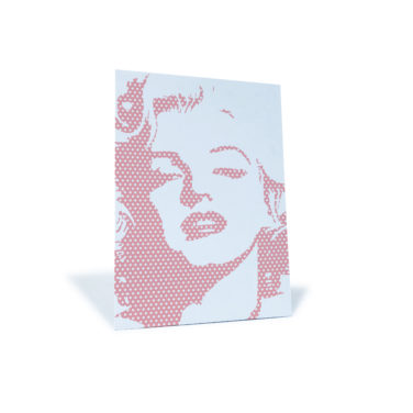 Postkarte mit Marilyn Monroe in rosa