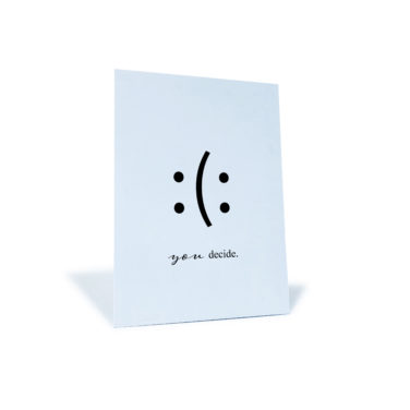 Postkarte mit Smiley "you decide"