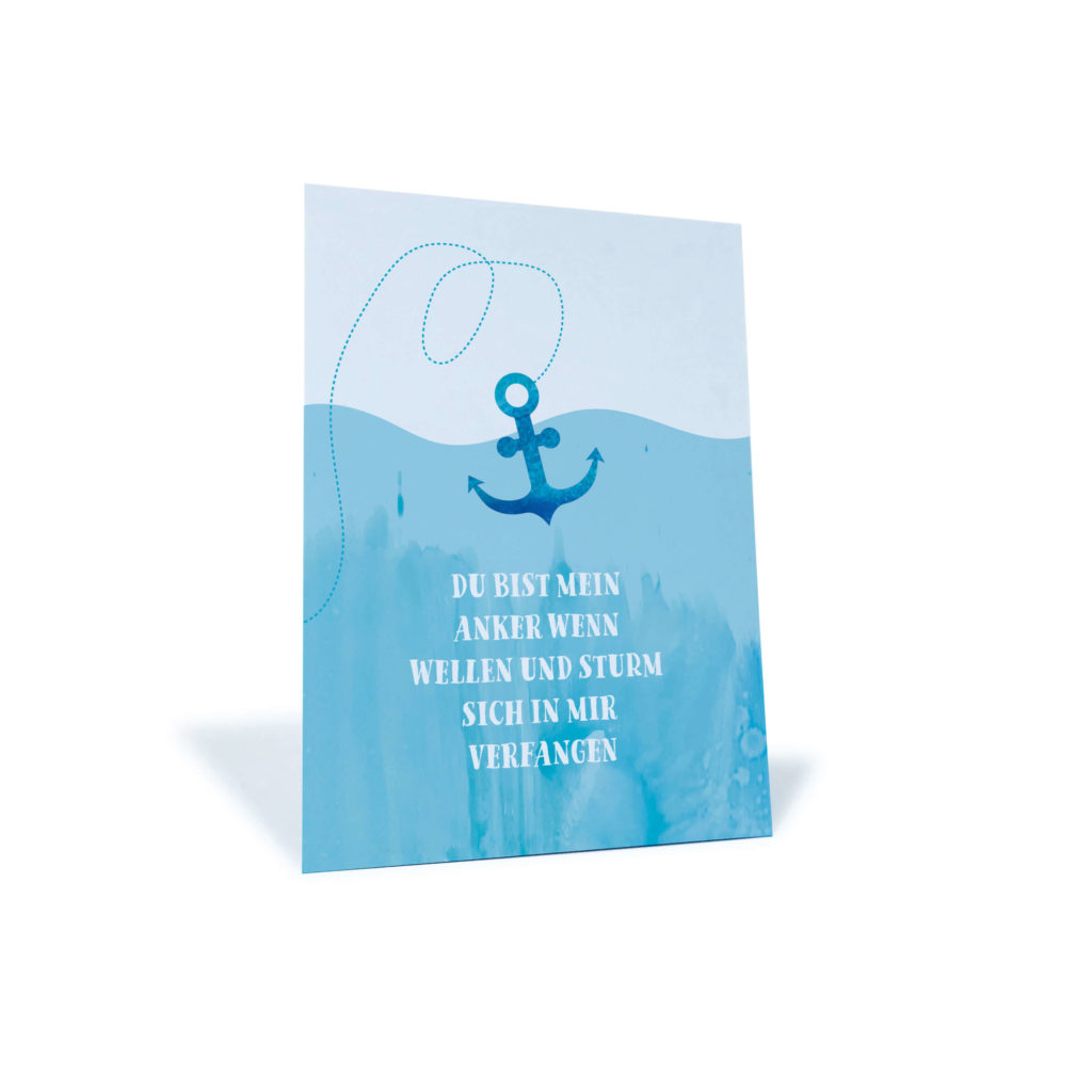 Stilvolle Postkarte "Du bist mein Anker" Stay Inspired!