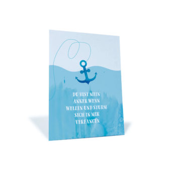 Stilvolle Postkarte "Du bist mein Anker" Stay Inspired!