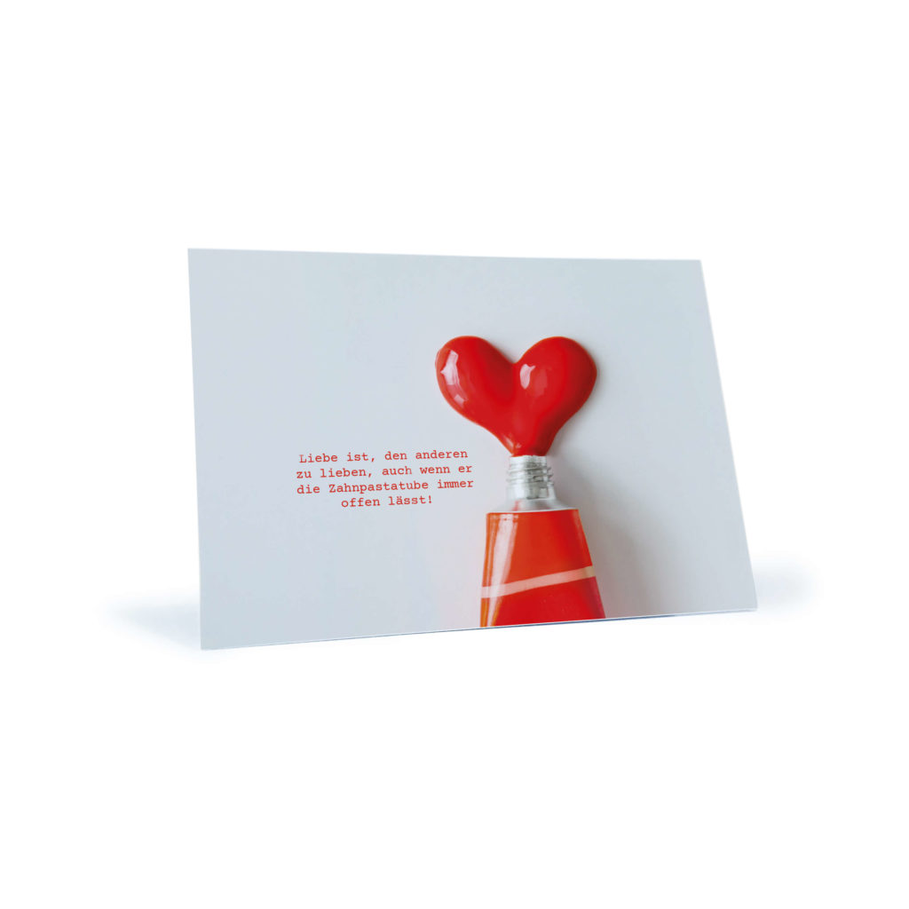 Romantische LiebesPostkarte "Liebe ist den anderen zu lieben