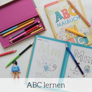 ABC-Malbuch zum Alphabet lernen für Kinder