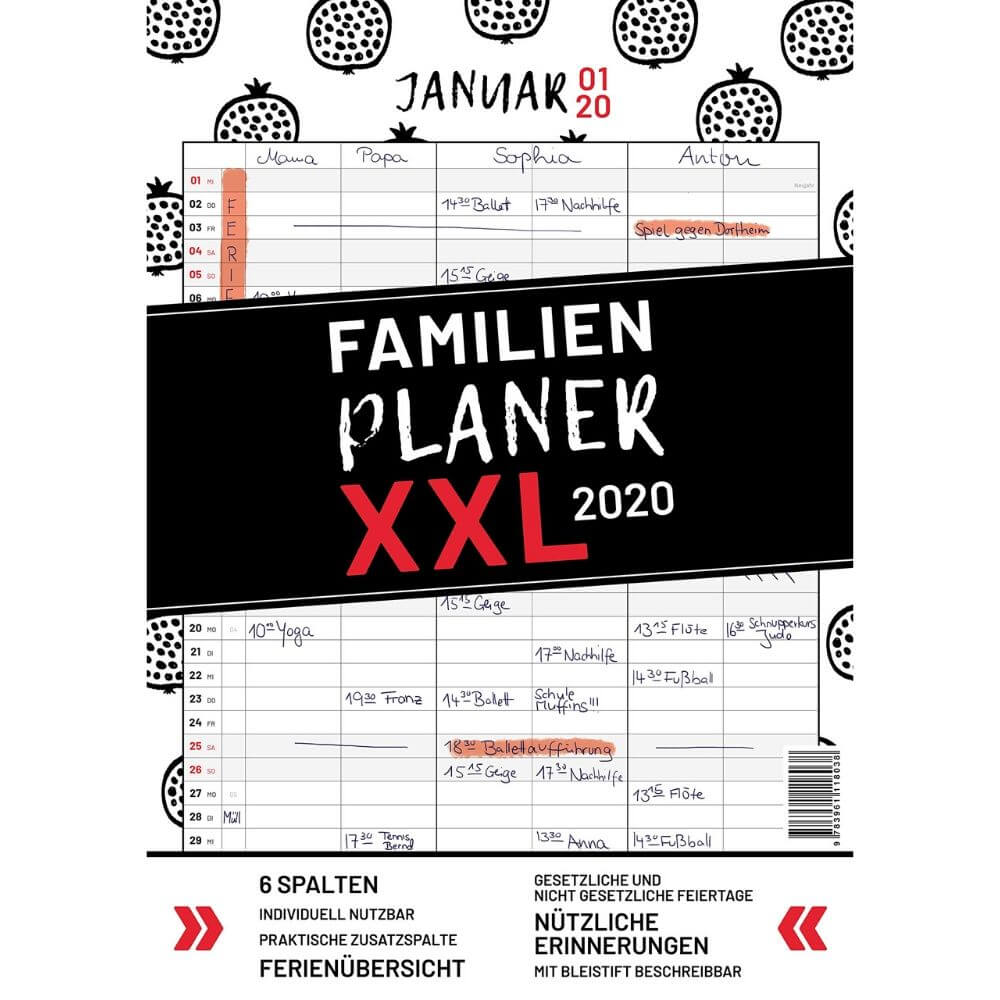 Xxl Familien Wandkalender S W Stay Inspired