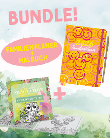 Bundle: Familienplaner 2026 + Malbuch für Erwachsene